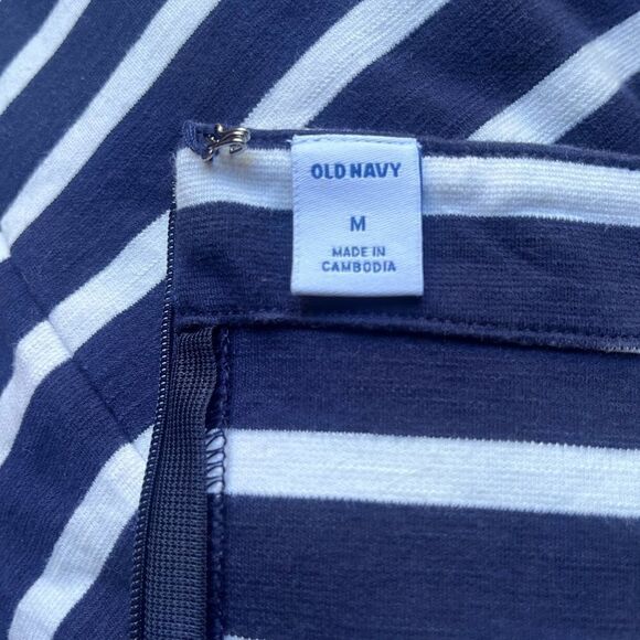OLD NAVY MARINER NAUTICAL STRIPE SLEEVELESS MIDI DRESS SIZE M - Picture 4 of 14